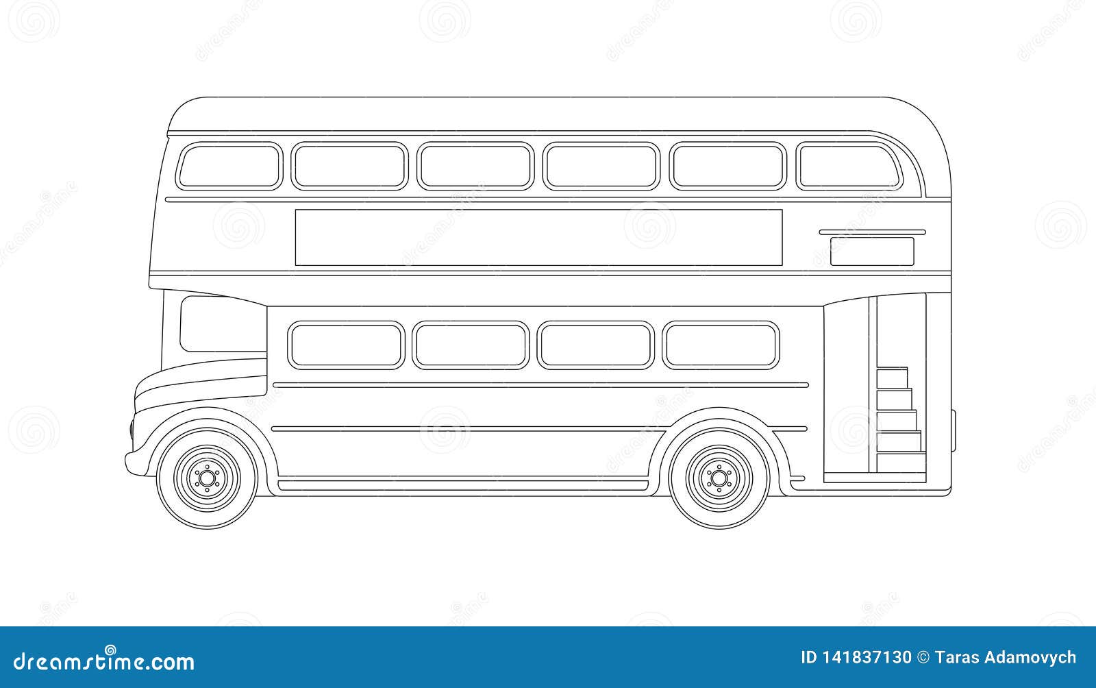 Красный автобус в Лондоне раскраска